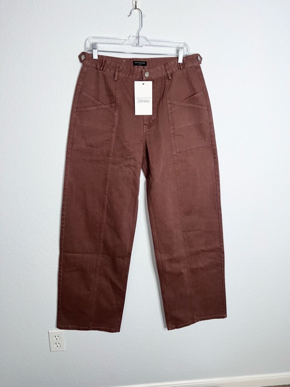 Naked Wardrobe Wide Leg Jeans Women’s Size 29 Brown High Waisted C